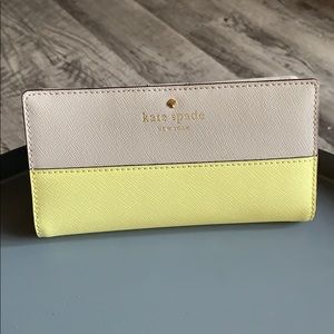 Kate Spade Yellow & Beige Wallet